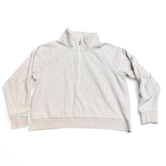 Under Armour Tops - Under Armour Women’s Half Zip Sweatshirt – XL – Oatmeal
